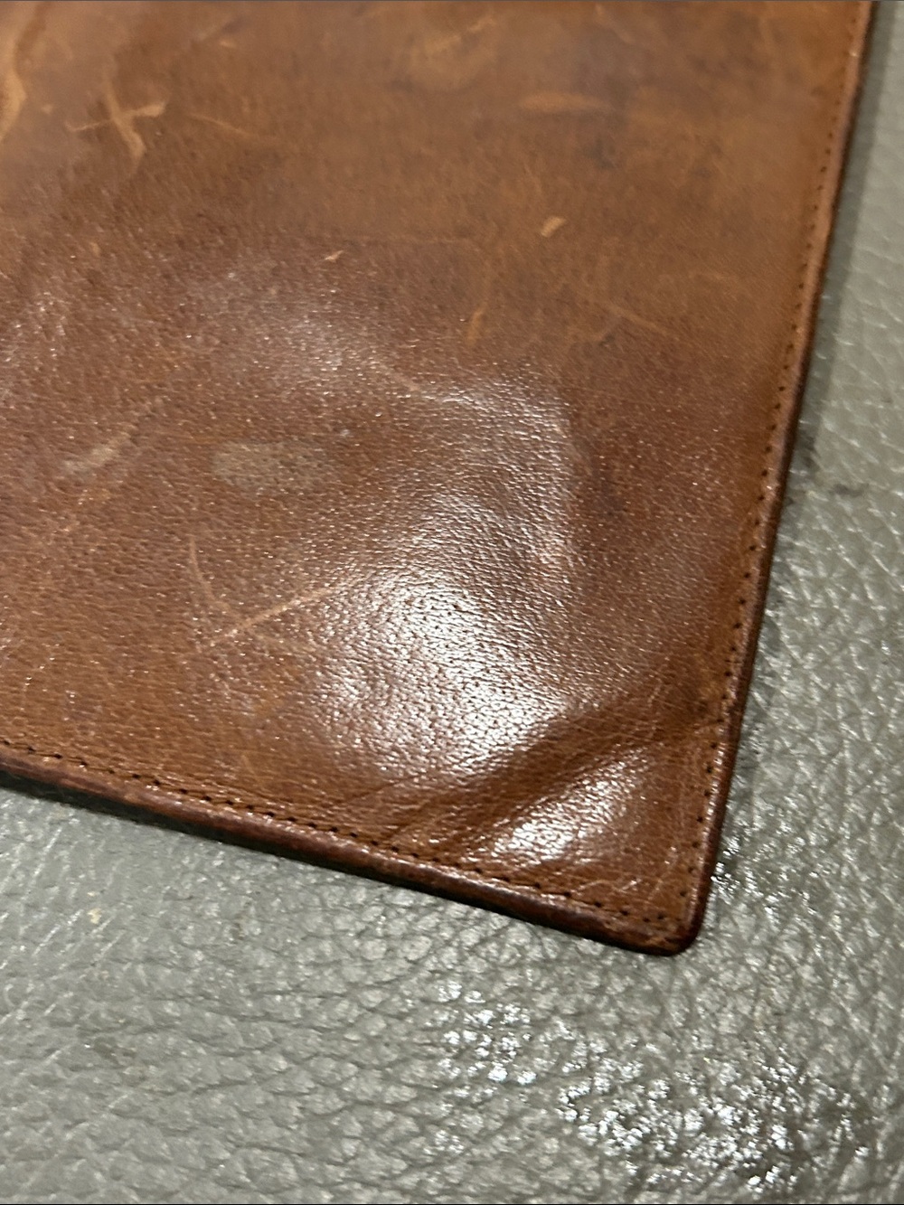 Calfskin India Brown Leather Passport or Travel Wallet - Picture 7 of 9
